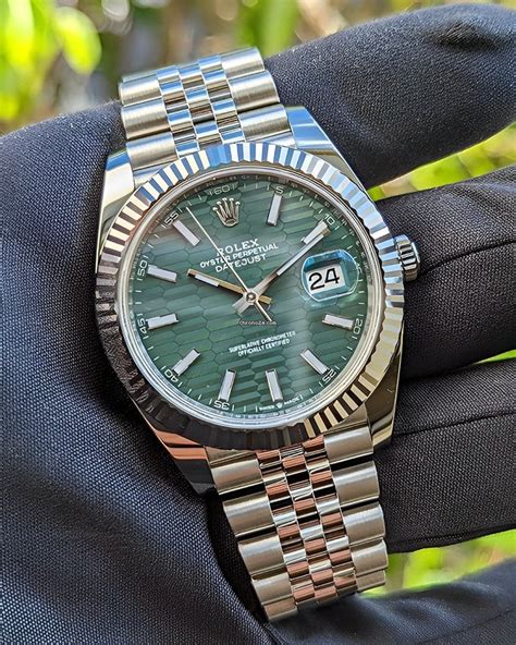 rolex datejust green face|Altro.